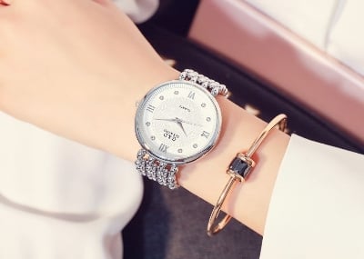 Picture of Stainless Steel Simple Quartz Female Watch Lady Clock Ladies Fashion Casual Quartz - Watch For Women - Silver