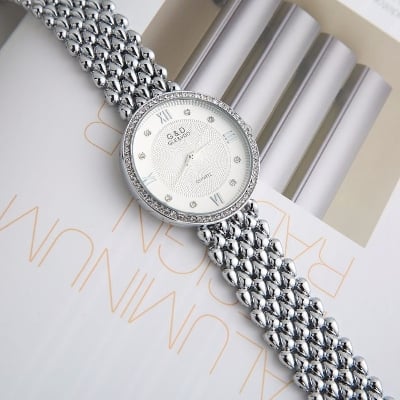 Picture of Stainless Steel Simple Quartz Female Watch Lady Clock Ladies Fashion Casual Quartz - Watch For Women - Watch For Women - Silver