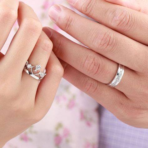 Picture of Couple Lover Finger Rings Men and women - Silver - Adjustable