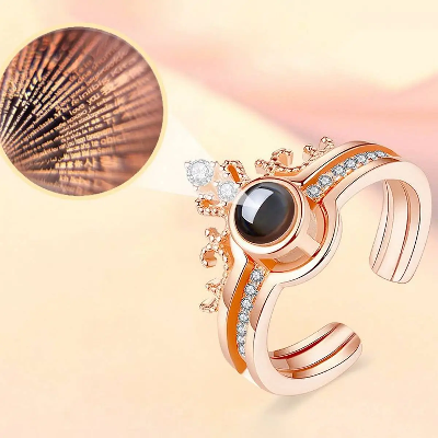 Picture of I Love You Romantic Ring for Girls এই আংটি এর ভিতরে আমি তোমাকে ভালবাসি ১০০ টি ভাষায় লিখা আছে - Golden