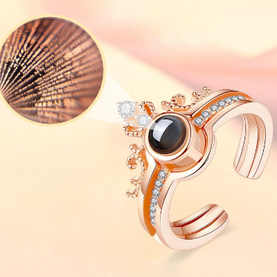 Picture of I Love You Romantic Ring for Girls এই আংটি এর ভিতরে আমি তোমাকে ভালবাসি ১০০ টি ভাষায় লিখা আছে - Golden
