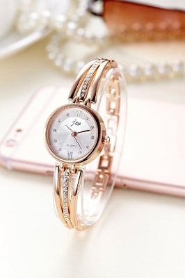 Picture of Luxury Brand Stainless Steel Bracelet watches Ladies Quartz Dress Watches - Gold
