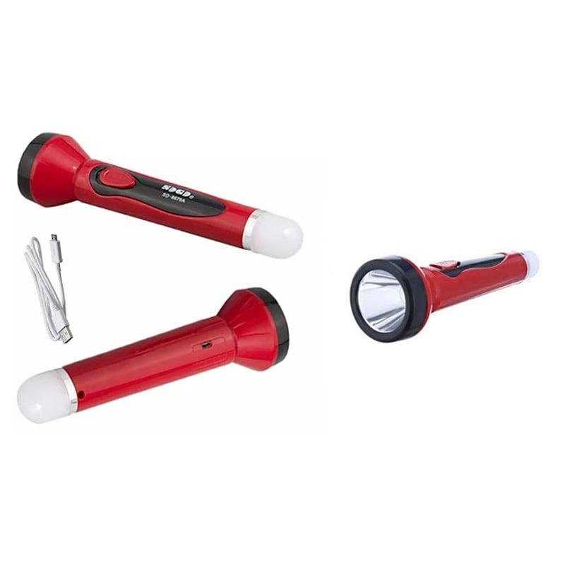 Picture of New Rechargeable LED Flashlight SD 8676A – High Power Torch Light, Waterproof, Zoomable, Compact Design for Outdoor, Emergency, Camping, and Everyday Use