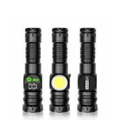 Picture of High Power LED Flashlight – GearUP K60 10W COB + LED Torch – Rechargeable, Waterproof, Zoom Function, Magnetic Base – 7700mAh Battery for Outdoor, Camping, Emergency, and Heavy-Duty Use