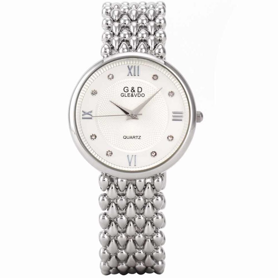 Picture of Stainless Steel Simple Quartz Female Watch Lady Clock Ladies Fashion Casual Quartz - Silver