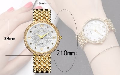 Picture of Stainless Steel Simple Quartz Female Watch Lady Clock Ladies Fashion Casual Quartz - Gold