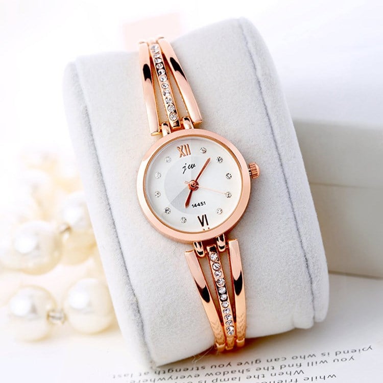 Picture of Luxury Fashion Brand Watch Women's Rhinestone Women's Wristwatch - Gold
