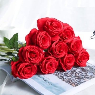 Picture of Artificial Flower Home Decoration Rose Bouquet Flower - Multicolor