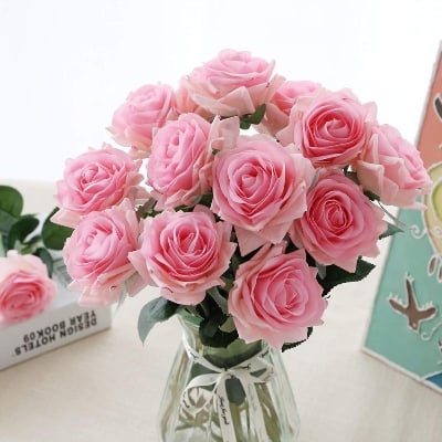 Picture of Artificial Flower Home Decoration Rose Bouquet Flower - Multicolor