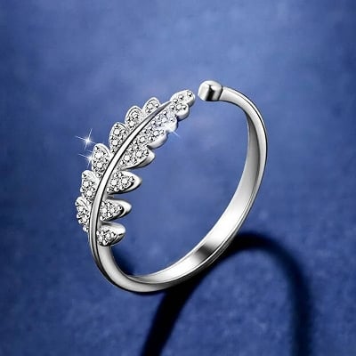 Picture of Tree Desing Ring For Women With Box - Silver - Adjustable