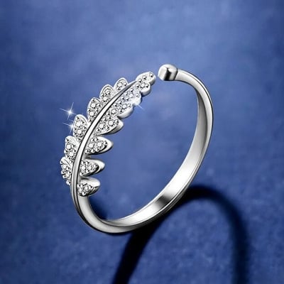 Picture of Tree Desing Ring For Women With Box - Silver - Adjustable