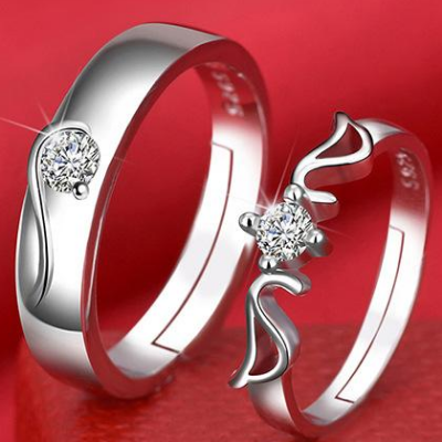 Picture of New Stainless steel Ring fo rCouple Rings - Silver - Adjustable