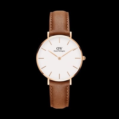 Picture of Classic Petite Analog White Dial Watch - Black