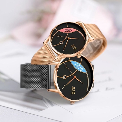 Picture of Couple watch dom fashion quartz watches women luxury stainless steel - Multicolor
