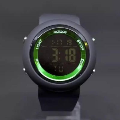 Picture of Elegant Sporty Look Digital Men's Watch With Rubber Belt - Black