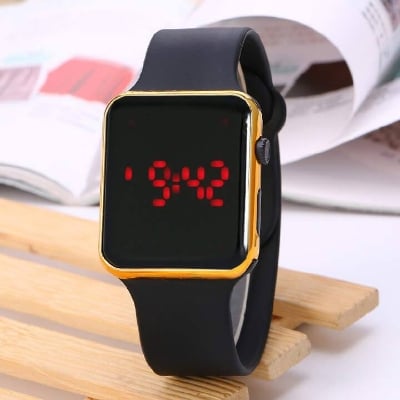 Picture of Fashionable Square LED Digital Sports Watch-Unisex - Black