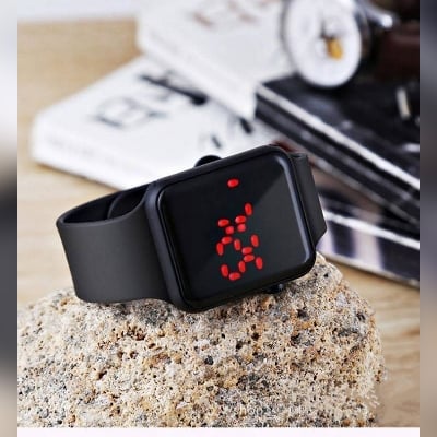 Picture of Fashionable Square LED Digital Sports Watch-Unisex - Black