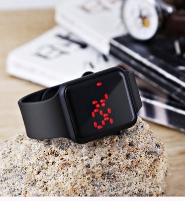 Picture of Fashionable Square LED Digital Sports Watch-Unisex - Black