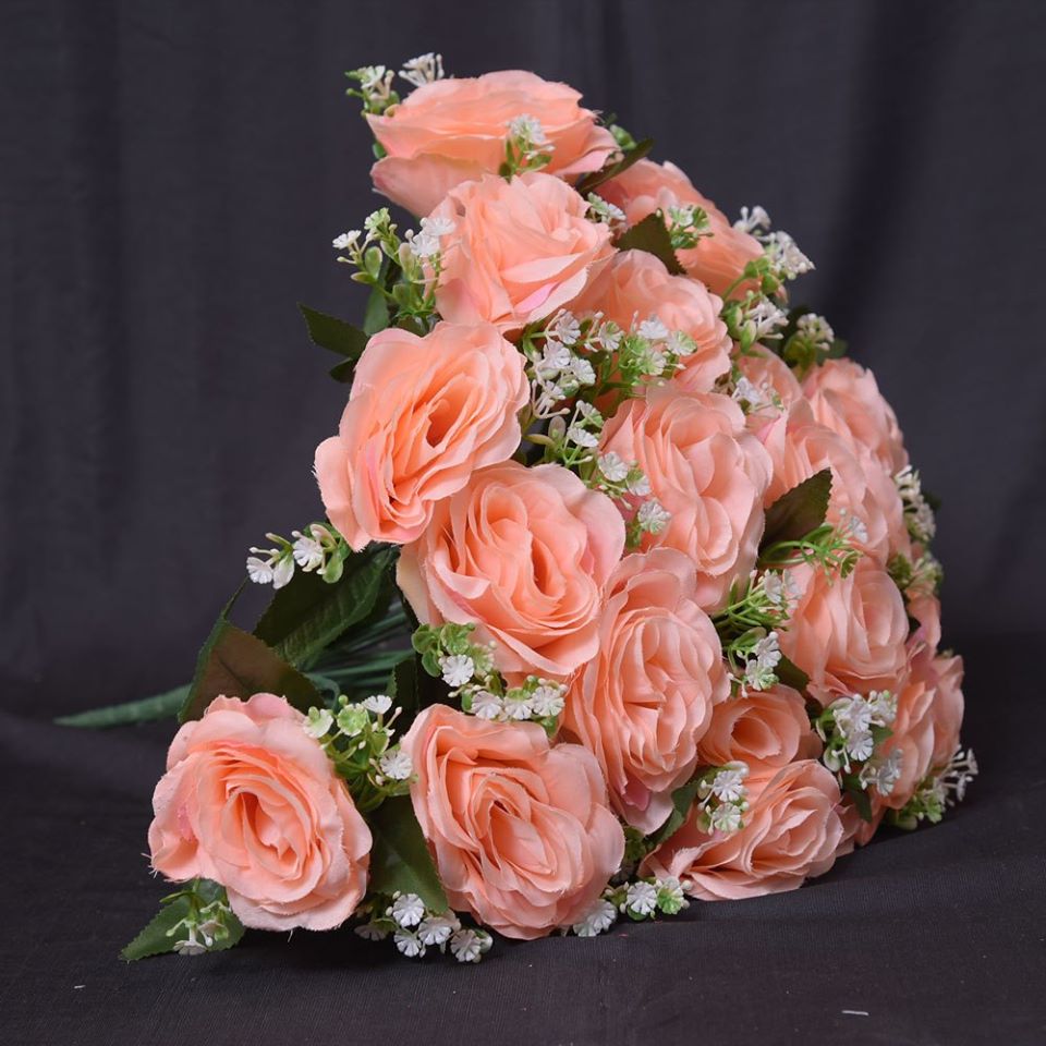 Picture of Artificial Flower Home Decoration Rose Bouquet Flower - Multicolor