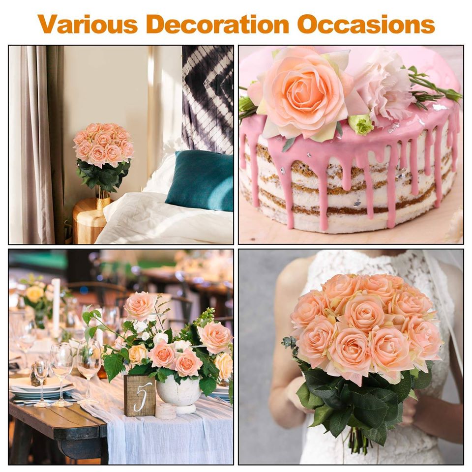 Picture of Artificial Flower Home Decoration Rose Bouquet Flower - Multicolor