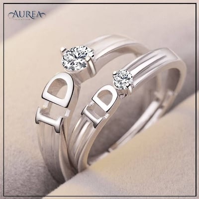 Picture of Exclusive CROWN Couple Ring - Silver - Adjustable