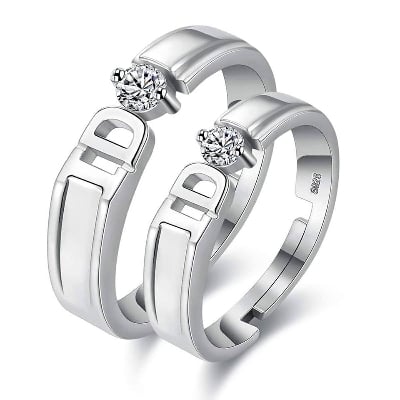 Picture of Exclusive CROWN Couple Ring - Silver - Adjustable