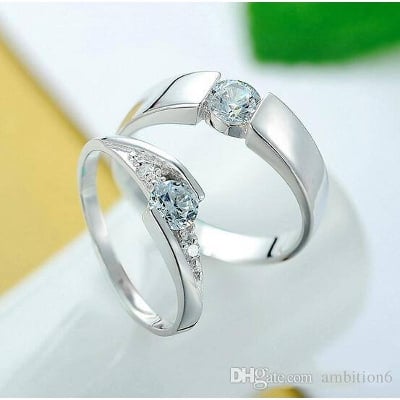 Picture of Exclusive CROWN Couple Ring - Silver - Adjustable