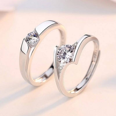 Picture of Exclusive CROWN Couple Ring - Silver - Adjustable