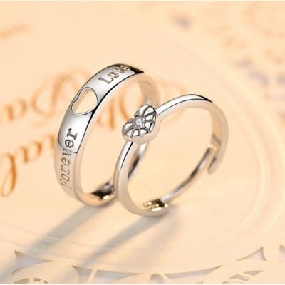 Picture of Exclusive CROWN Couple Ring - Silver - Adjustable