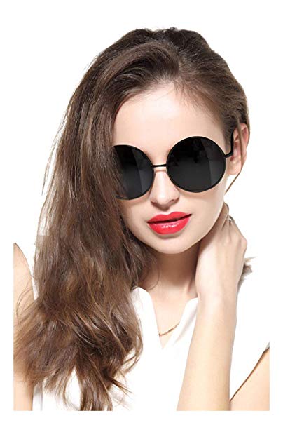 Picture of Hipe Black Round Sunglasses For Men And Women - Black