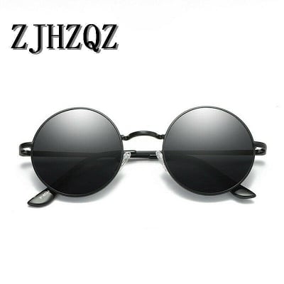 Picture of UV-Protected Round Unisex Sunglasses - Black