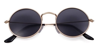 Picture of Round Metal Sunglasses Brand Designer Retro Vintage