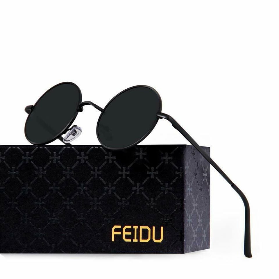 Picture of UV-Protected Round Unisex Sunglasses - Black