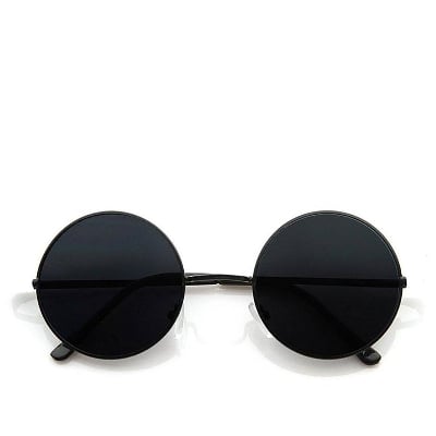 Picture of Eagle Gandhi Black Aviator Unisex Sunglasses - Black