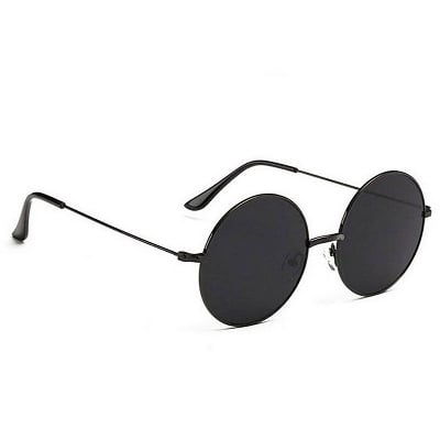 Picture of Eagle Gandhi Black Aviator Unisex Sunglasses - Black