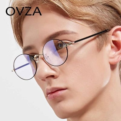 Picture of Metal Frame Clear Lens Round Eye Glasses
