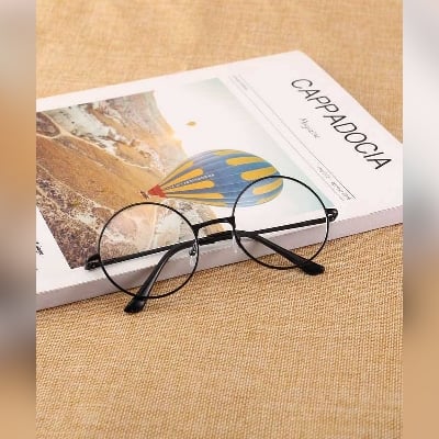 Picture of Metal Frame Clear Lens Round Eye Glasses