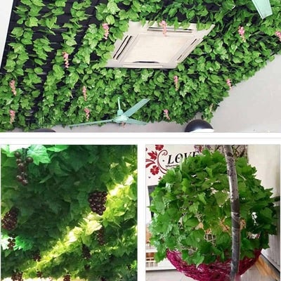 Picture of Artificial Plant Creeper Green Leaves Party Home Decora DIY Hanging - Multicolor