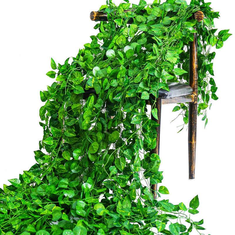 Picture of Artificial Plant Creeper Green Leaves Party Home Decora DIY Hanging - Multicolor