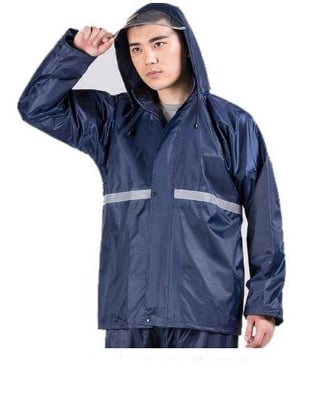 Picture of Raincoat 100% Waterproof Gurranty With Trouser - Navy Blue - Blue - 18years+