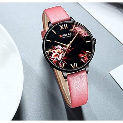 Picture of Ladies Japan Quartz Watch Charm Mesh Band Waterproof Elegant Watches with box - Pink