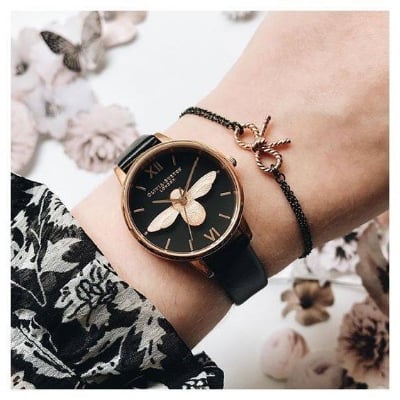 Picture of Benyar Women Watches Ladies Quartz Simple Style Leather Watch - Black