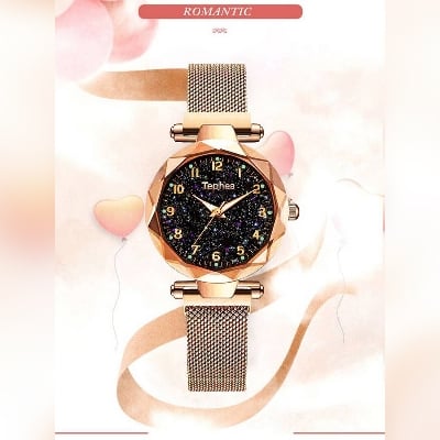 Picture of women wristwatch waterproof clock female - Gold
