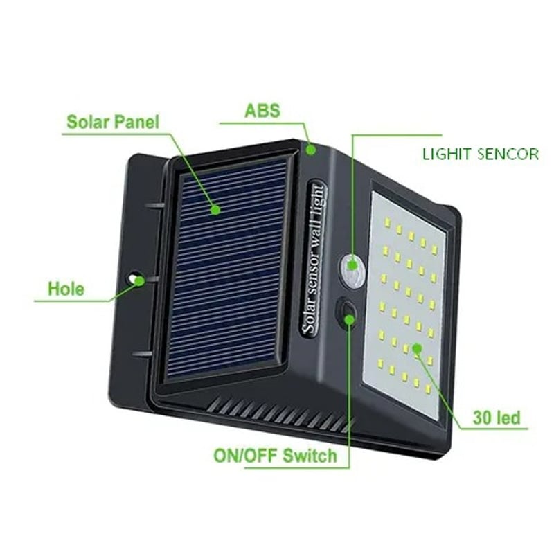 Picture of 30 LED Solar Lights Outdoor Waterproof Garden Path Lawn Light | Solar Powered Yard Patio Decorative Light | Bright Outdoor Landscape Lighting