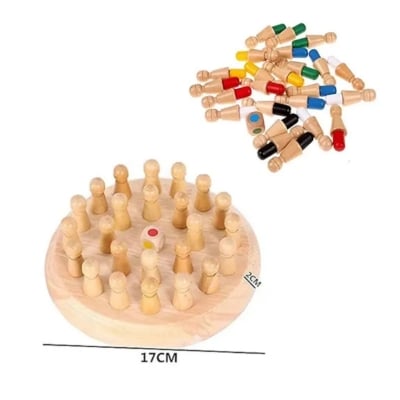 Picture of Wooden Memory Match Stick Chess Game – Colorful Matching Game for Kids, Educational Brain Training Board Game for Boys & Girls Age 3+