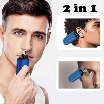 Picture of Portable Electric Nose & Ear Hair Trimmer with Digital Display – Painless Nose Hair Clipper for Men & Women – Eyebrow Beard Trimmer Multifunctional Face Grooming Tool Rechargeable Compact Design