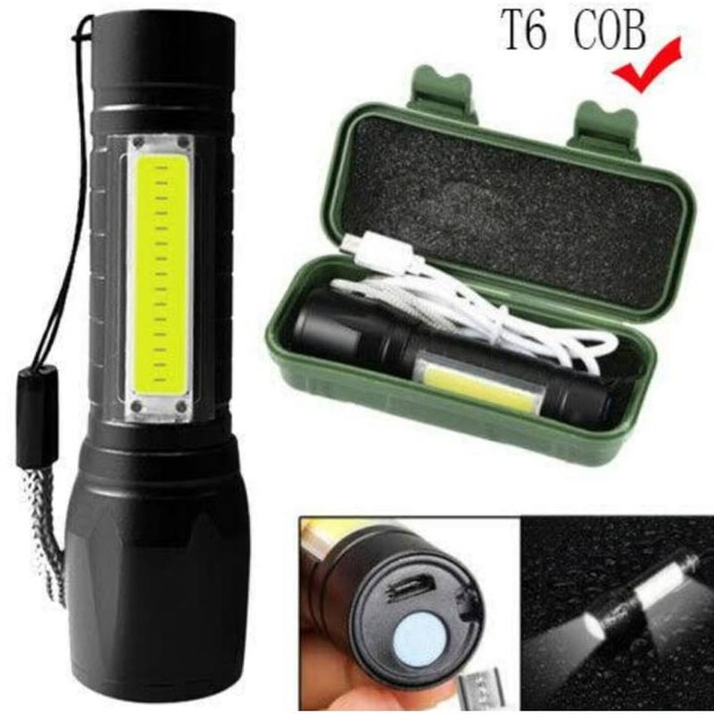 Picture of Rechargeable Flashlight Torch LED USB Portable 3 Modes Mini Camping Lighting – Torch Light for Outdoor, Emergency, Hiking, and Night Use