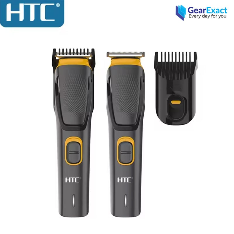 Picture of HTC AT-1210 Hair and Beard Trimmer for Men – Rechargeable Cordless Electric Trimmer with Adjustable Length, Stainless Steel Blade, Low Noise Grooming Kit