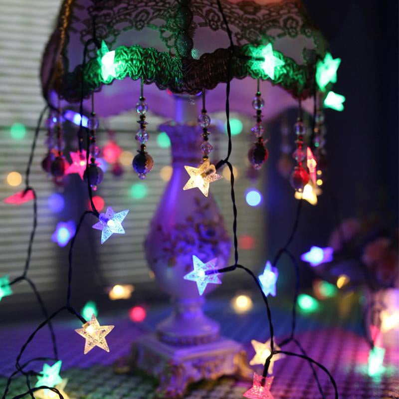 Picture of 28 Piece LED Star Fairy Room Decoration Light 13 Feet Decorative String Light for Wedding Party Bedroom Home Wall Décor