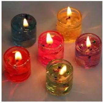 Picture of Cute Little Glass Jelly Candles set of 6pcs - Multicolor